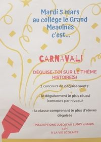 Carnaval au collège le 5 mars