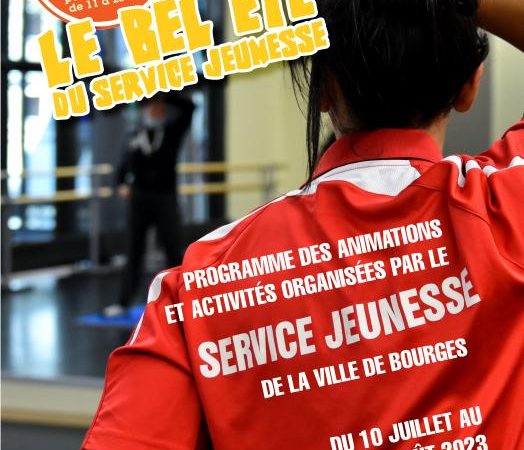 Ouverture des INSCRIPTIONS de l’été des jeunes du Service Jeunesse de la Ville de Bourges pour les jeunes de 11 à 17 ans.